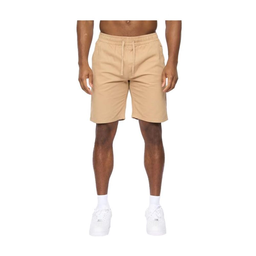 Crosshatch Mens Blansmoore Elasticated Regular Casual Shorts / Stone